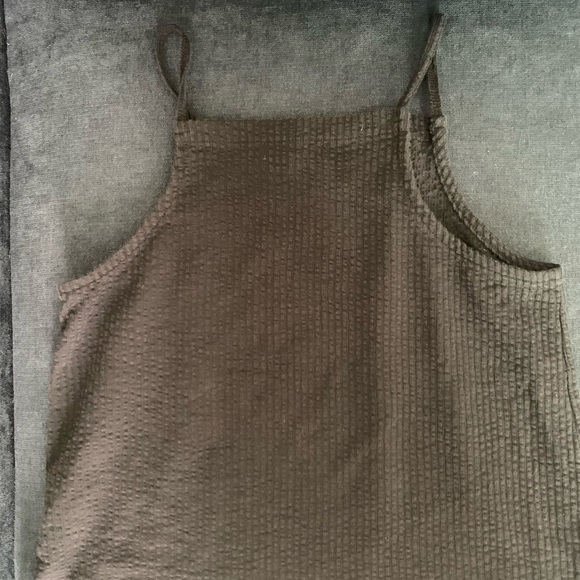 Madewell Black Seersucker Apron Tank Top XS - Picture 5 of 8